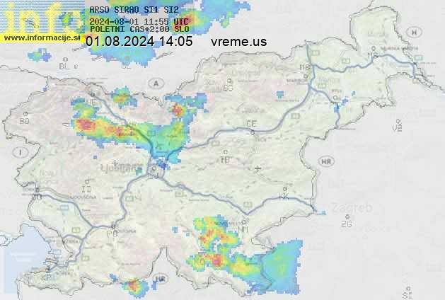 Radarska karta padavin