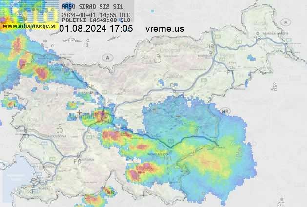 Radarska karta padavin