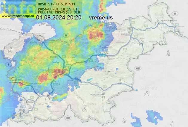 Radarska karta padavin