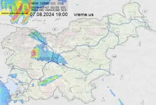 Radarska karta padavin