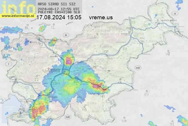 Radarska karta padavin