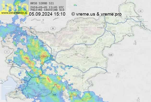 Radarska karta padavin