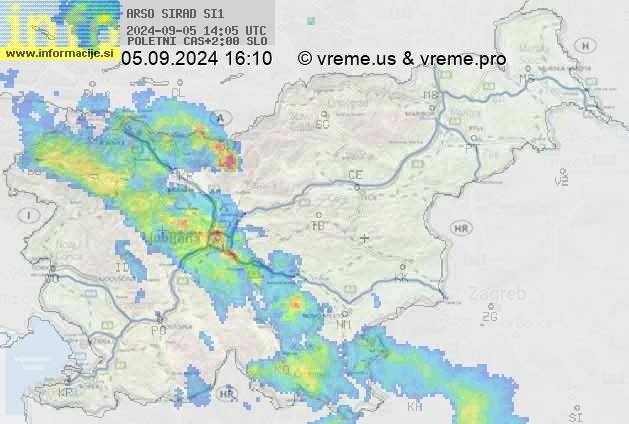 Radarska karta padavin