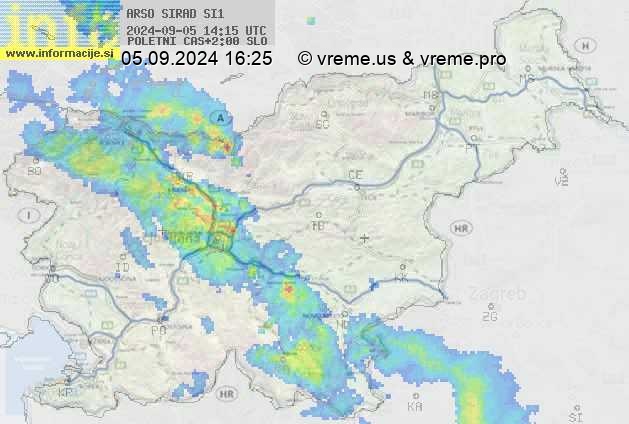 Radarska karta padavin