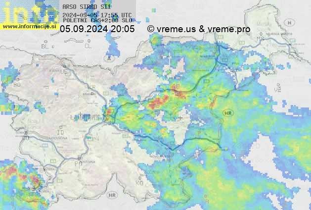 Radarska karta padavin