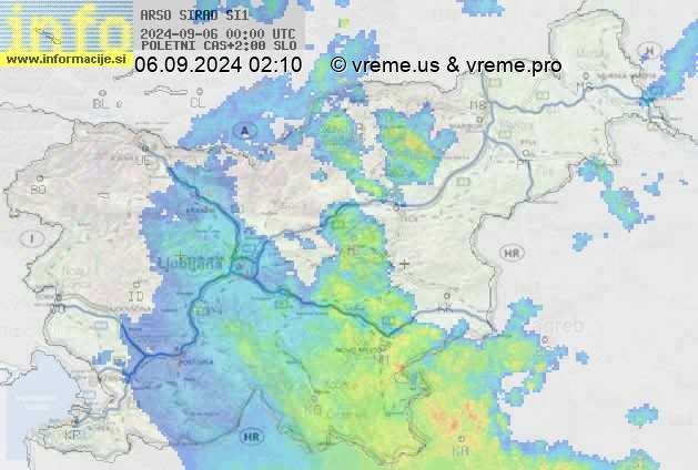 Radarska karta padavin