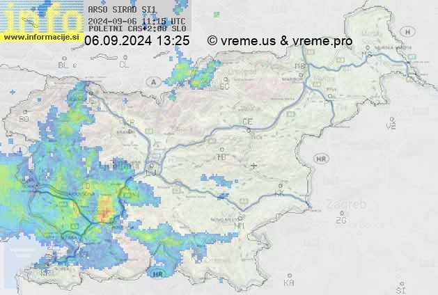 Radarska karta padavin