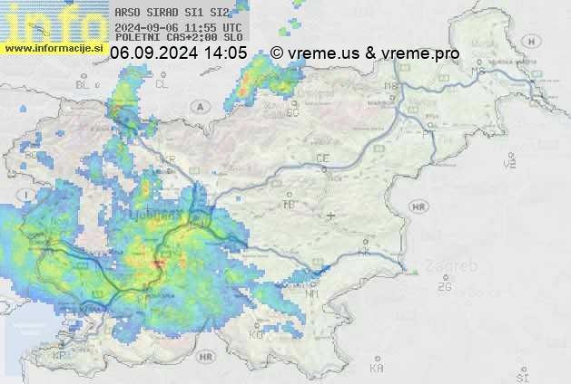 Radarska karta padavin