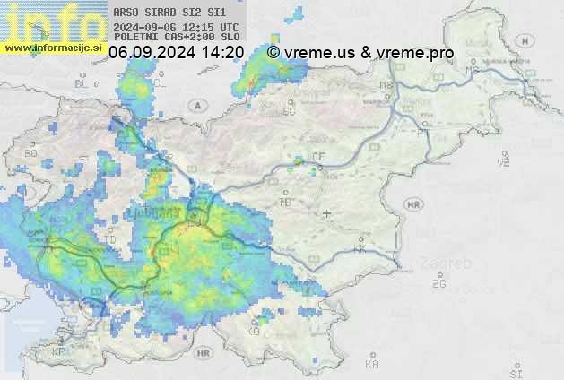 Radarska karta padavin