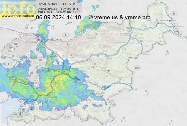 Radarska karta padavin