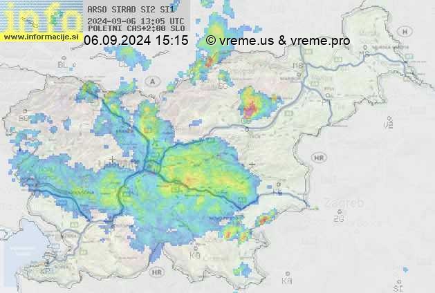 Radarska karta padavin