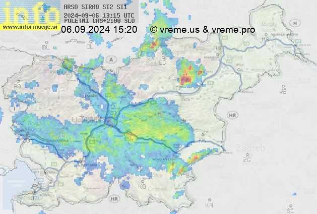 Radarska karta padavin