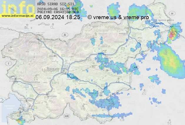 Radarska karta padavin