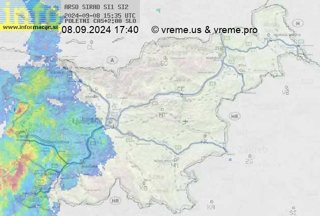 Radarska karta padavin