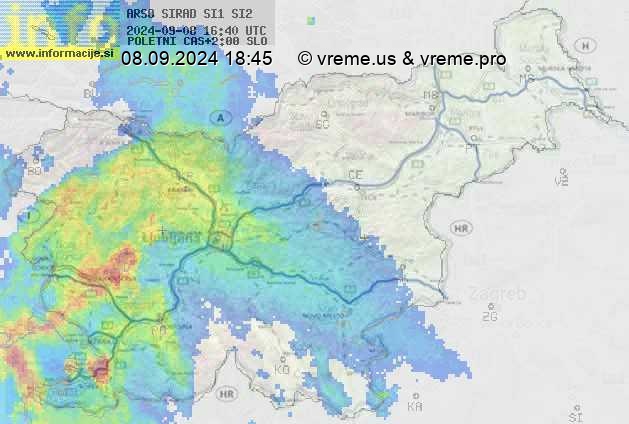 Radarska karta padavin