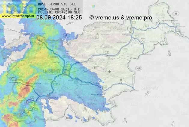 Radarska karta padavin