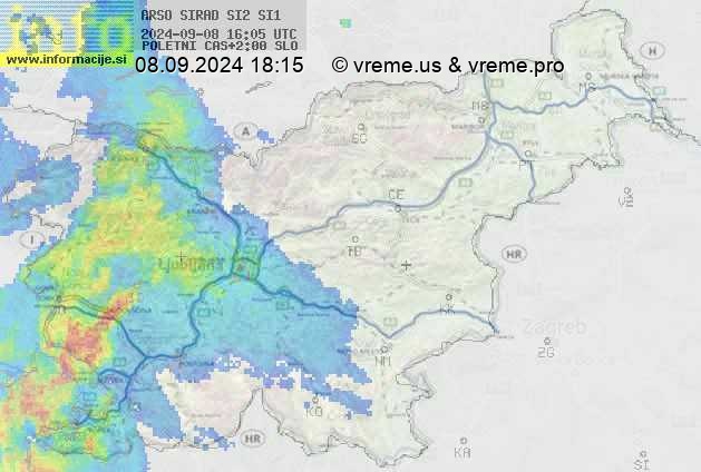 Radarska karta padavin