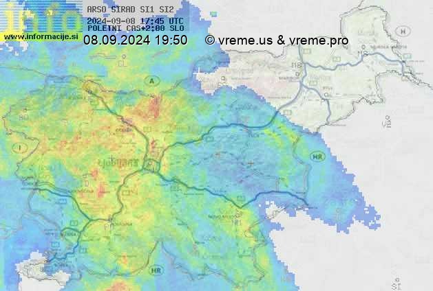 Radarska karta padavin