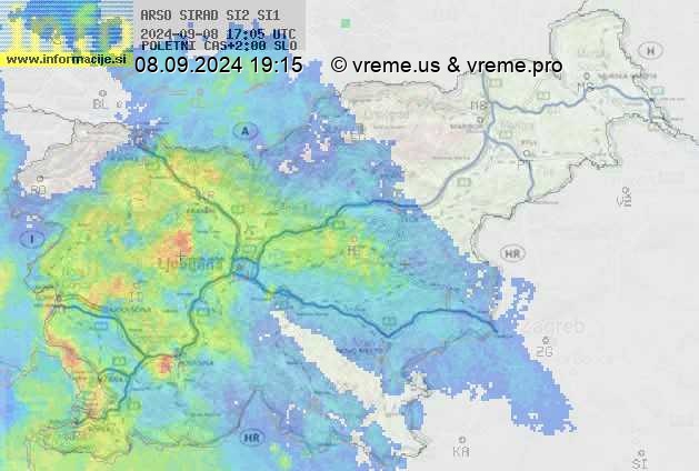 Radarska karta padavin