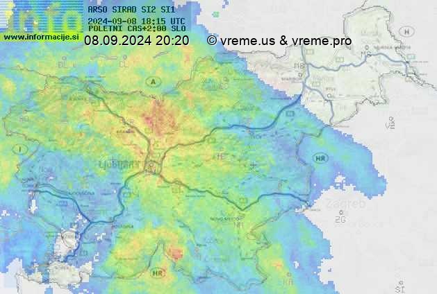 Radarska karta padavin