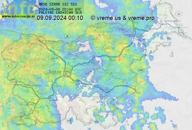 Radarska karta padavin