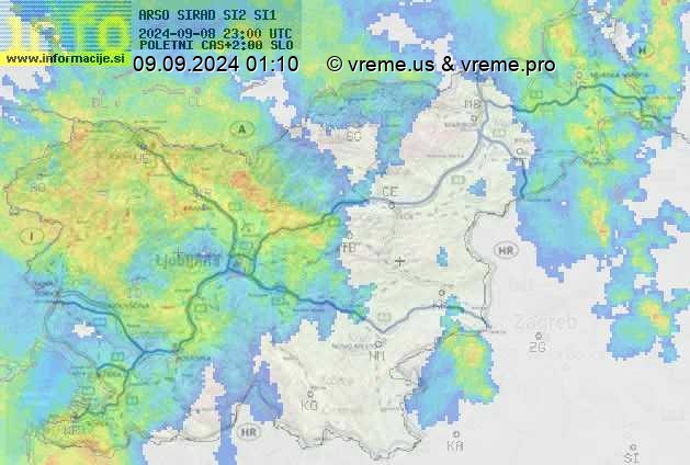 Radarska karta padavin