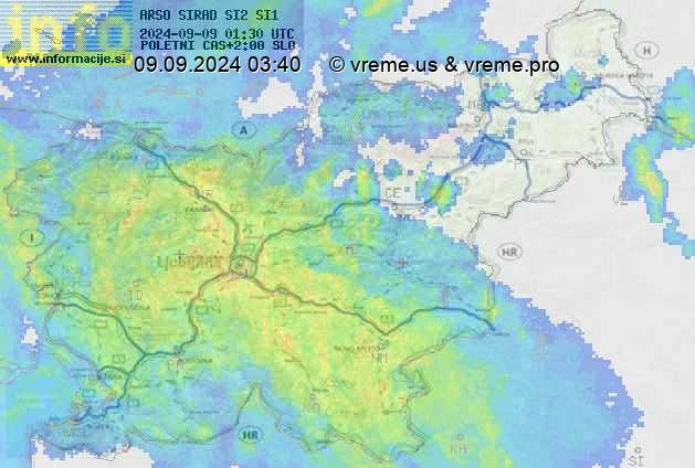 Radarska karta padavin