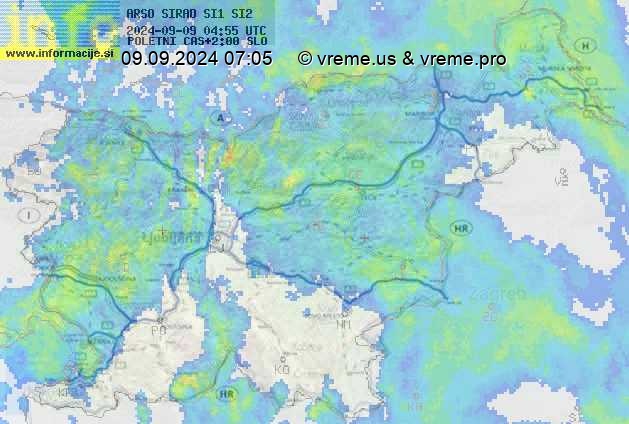 Radarska karta padavin