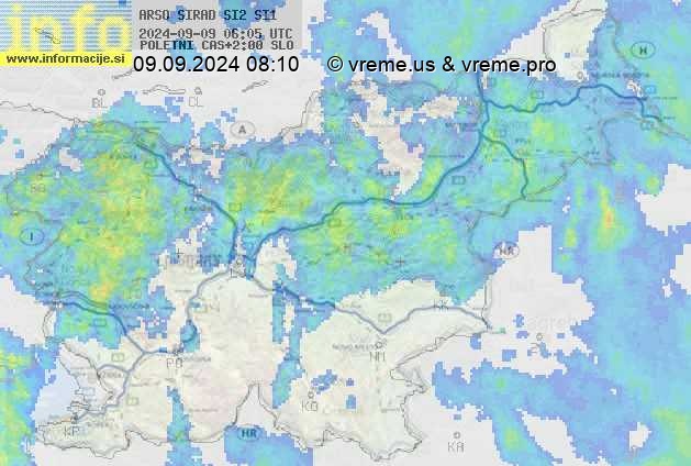 Radarska karta padavin