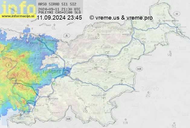 Radarska karta padavin