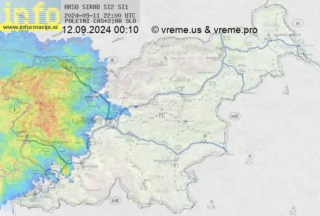 Radarska karta padavin