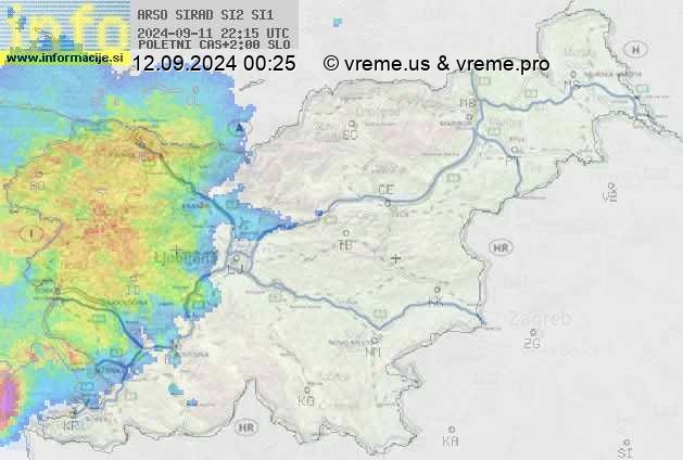 Radarska karta padavin