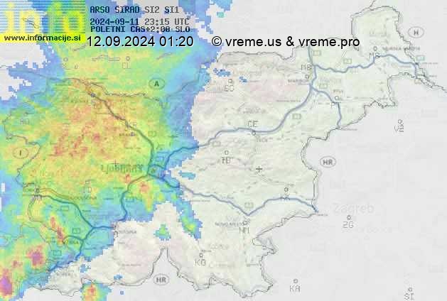 Radarska karta padavin