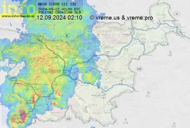 Radarska karta padavin