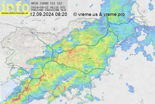 Radarska karta padavin