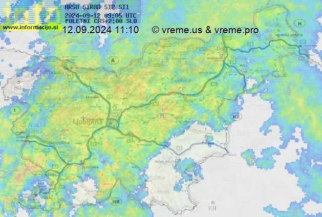 Radarska karta padavin