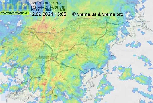 Radarska karta padavin