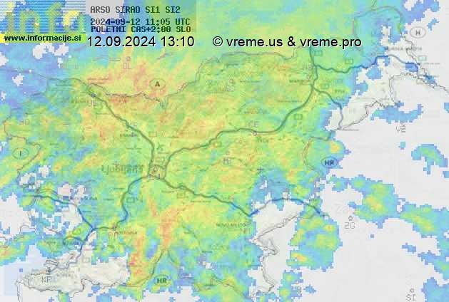 Radarska karta padavin