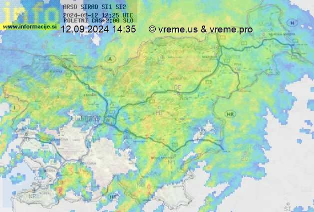 Radarska karta padavin