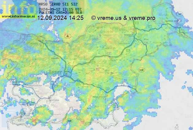 Radarska karta padavin