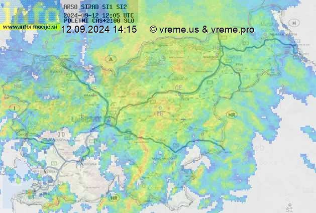 Radarska karta padavin