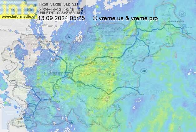 Radarska karta padavin