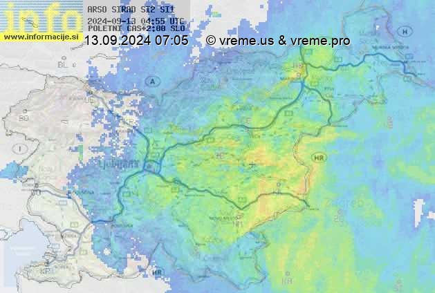 Radarska karta padavin