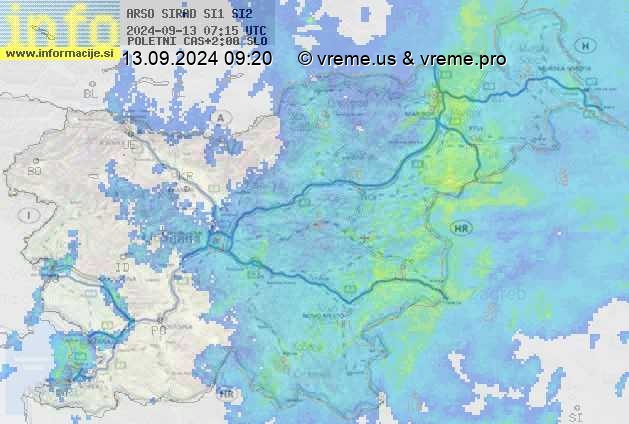 Radarska karta padavin