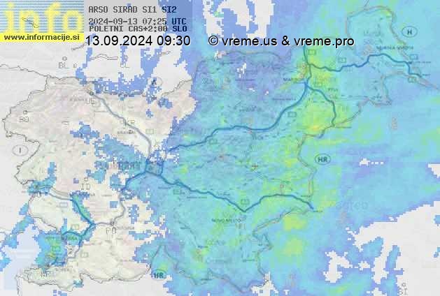 Radarska karta padavin