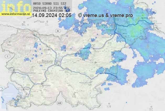 Radarska karta padavin