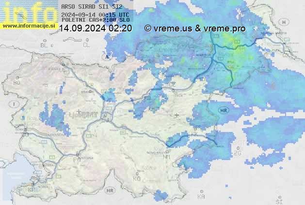 Radarska karta padavin