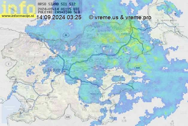 Radarska karta padavin