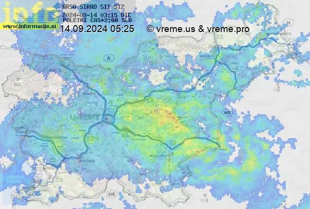 Radarska karta padavin