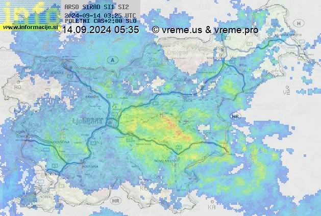 Radarska karta padavin